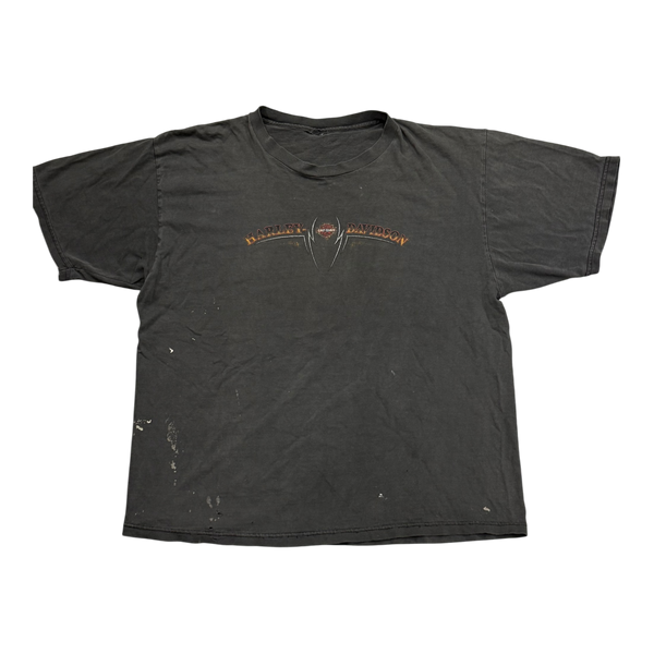 Vintage 1990s Harley Davidson Miami T-Shirt Faded Black