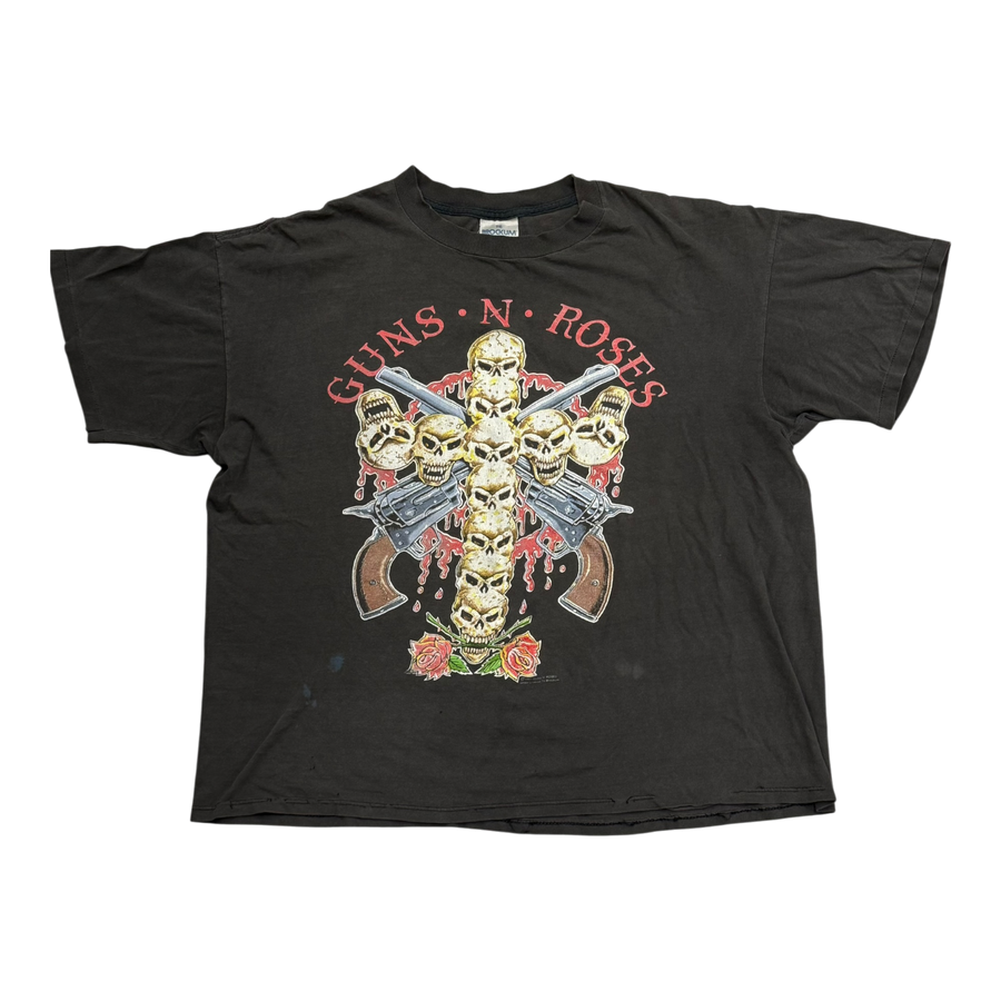 Vintage 1991 Guns N' Roses Use Your Illusion Tour T-Shirt Faded Black