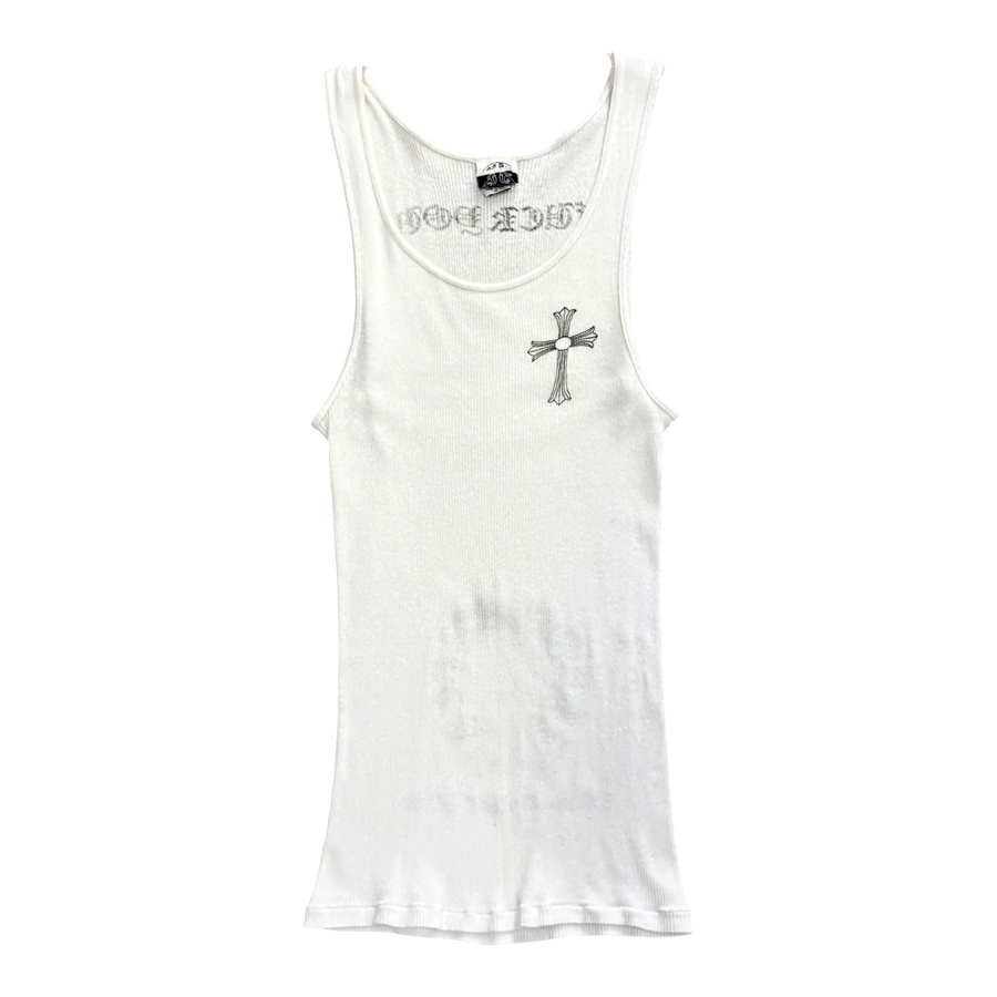 Chrome Hearts Vintage Los Angeles Exclusive Fuck You Tank Top White