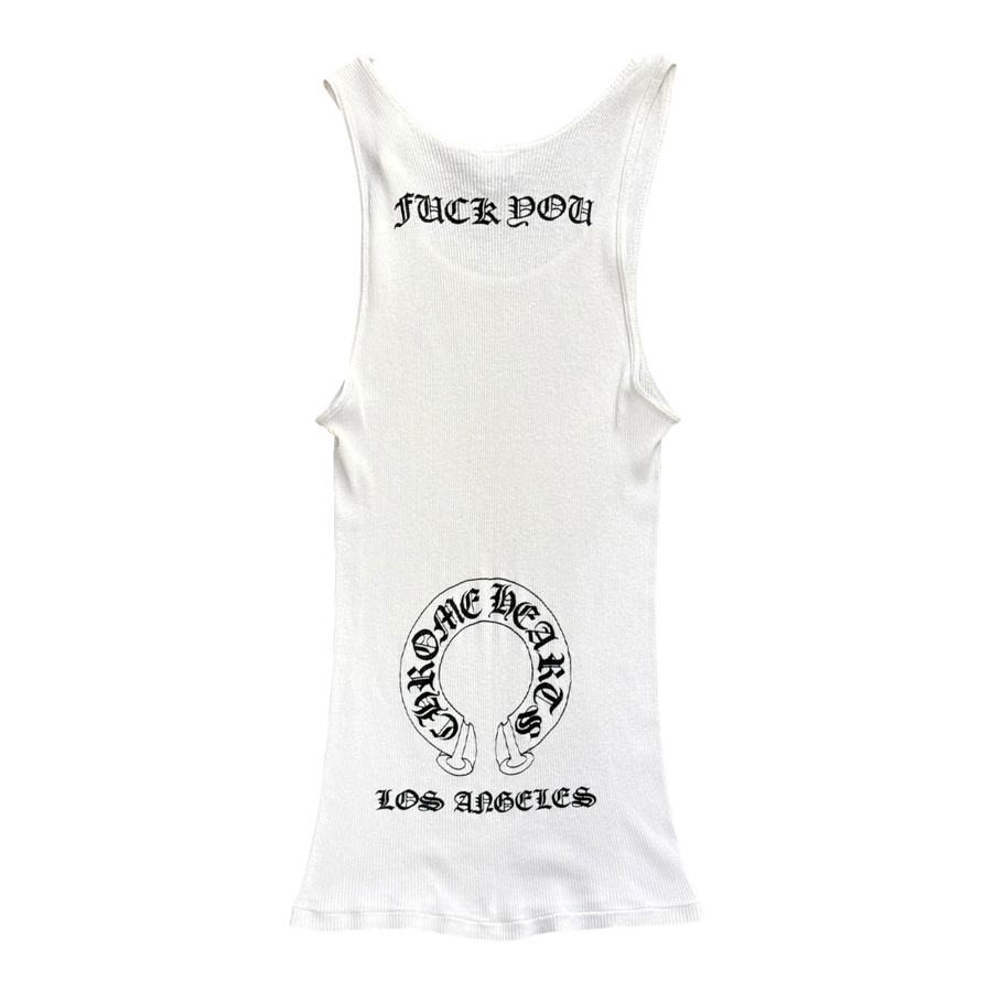 Chrome Hearts Vintage Los Angeles Exclusive Fuck You Tank Top White
