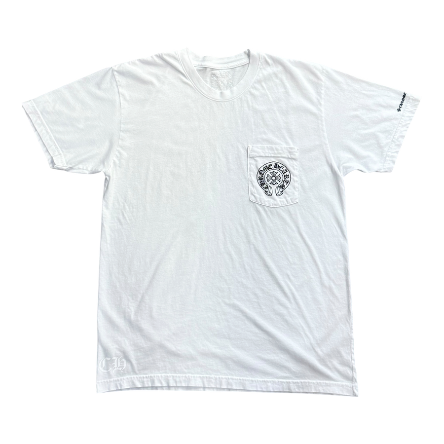 Chrome Hearts Horse Shoe Logo Pocket T-Shirt White