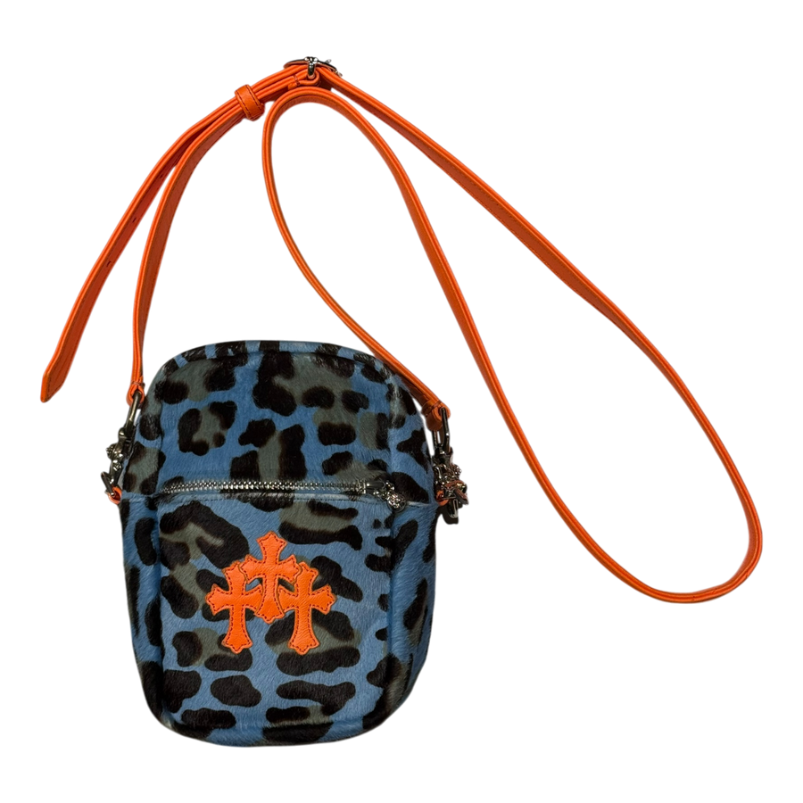Chrome Hearts St. Barths Exclusive Blue Cheetah Taka Bag