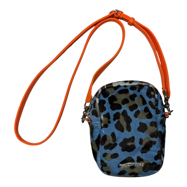 Chrome Hearts St. Barths Exclusive Blue Cheetah Taka Bag