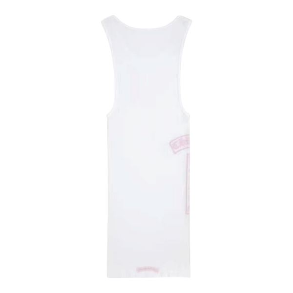 Chrome Hearts T Bar Rib Tank White/Pink