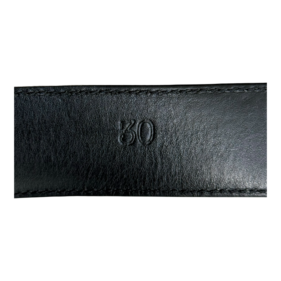 Chrome Hearts Black Leather Belt Strap - Size 30
