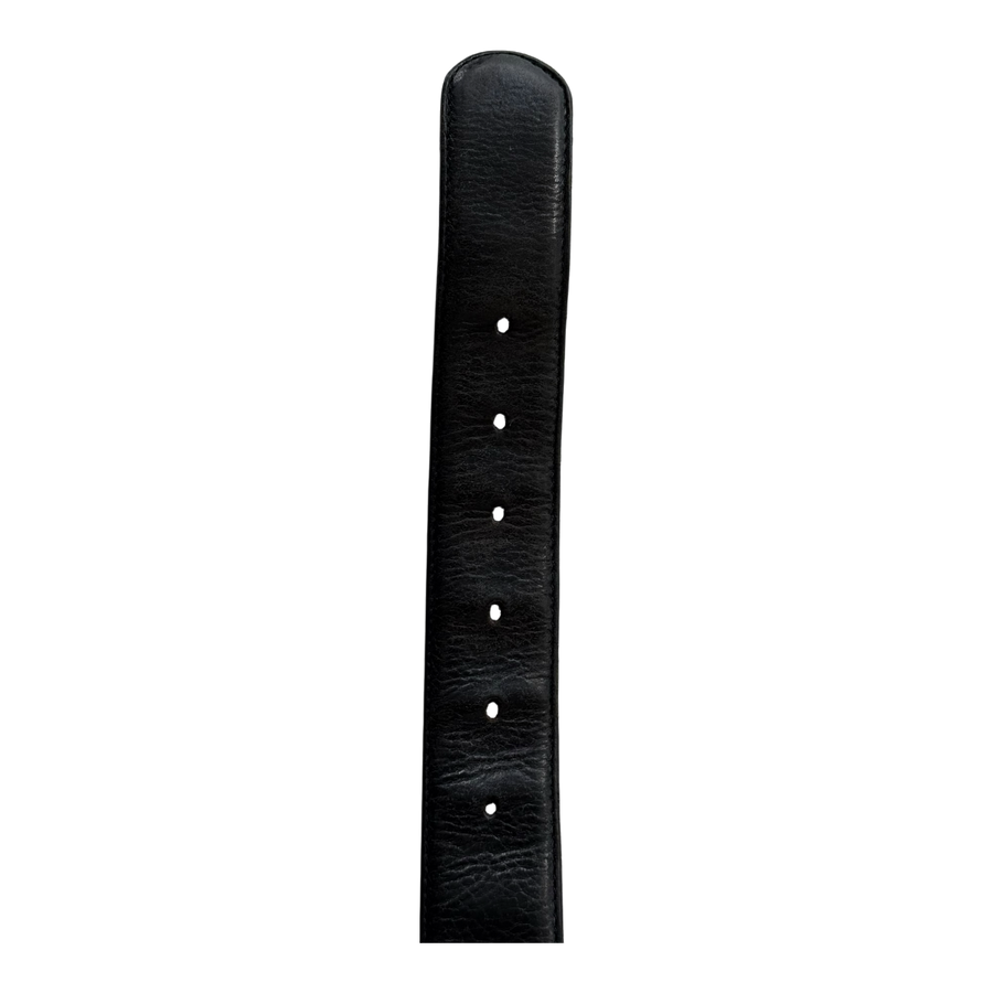 Chrome Hearts Black Leather Belt Strap - Size 30