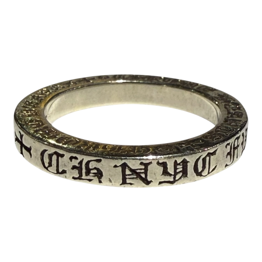Chrome Hearts Silver CH NYC Fuck You 3MM Ring - US Size 7