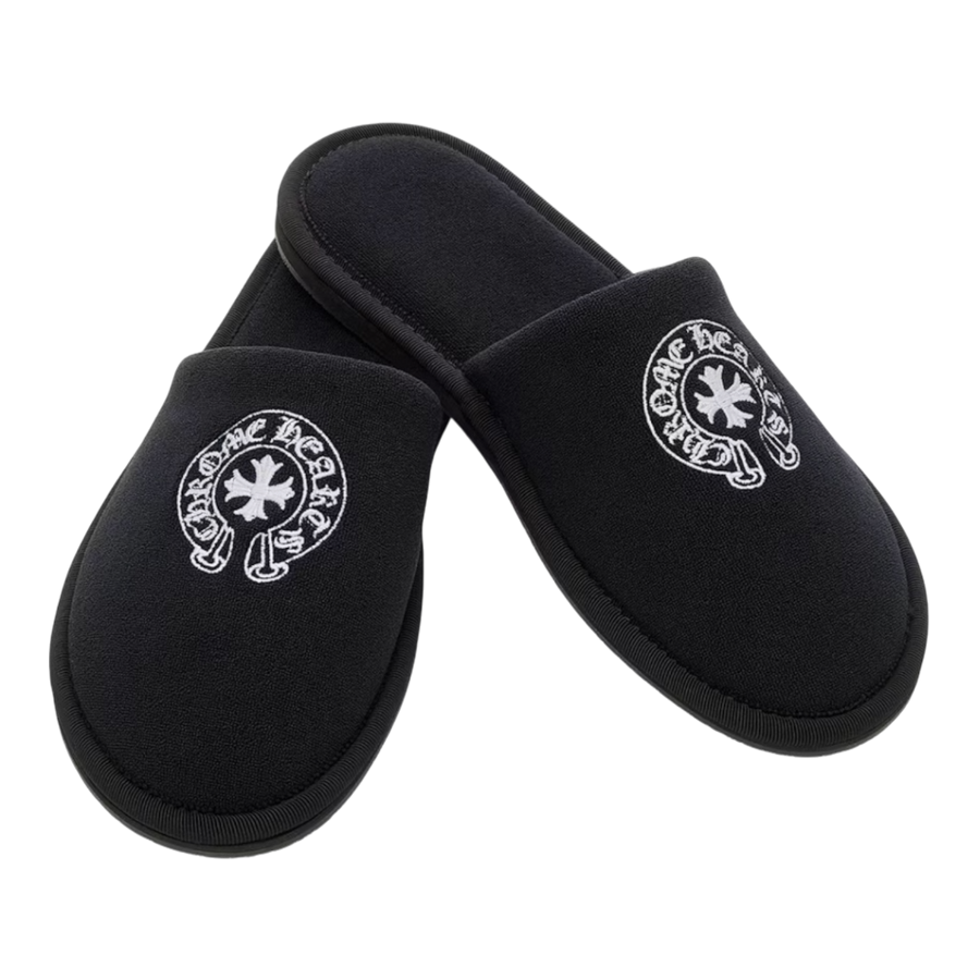 Chrome Hearts Hotel Slippers Black