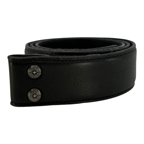 Chrome Hearts Black Leather Belt Strap - Size 32