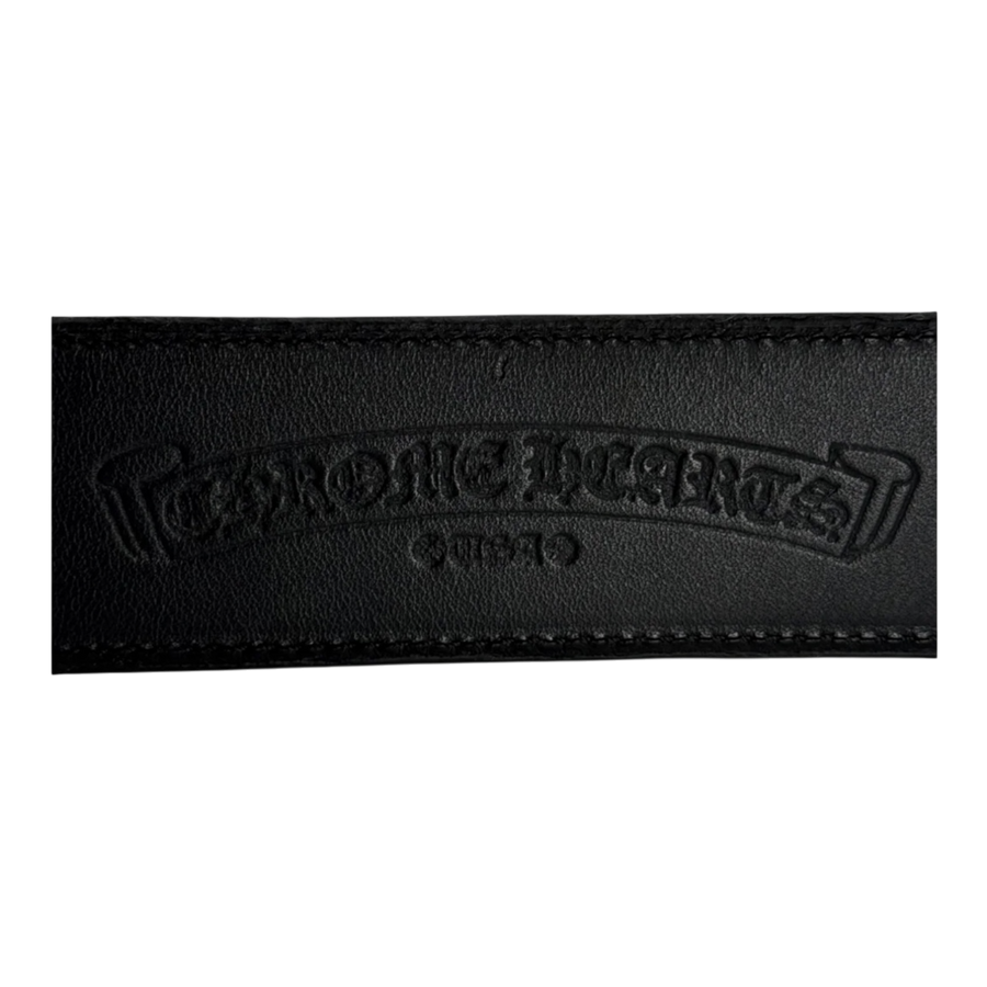 Chrome Hearts Black Leather Belt Strap - Size 32