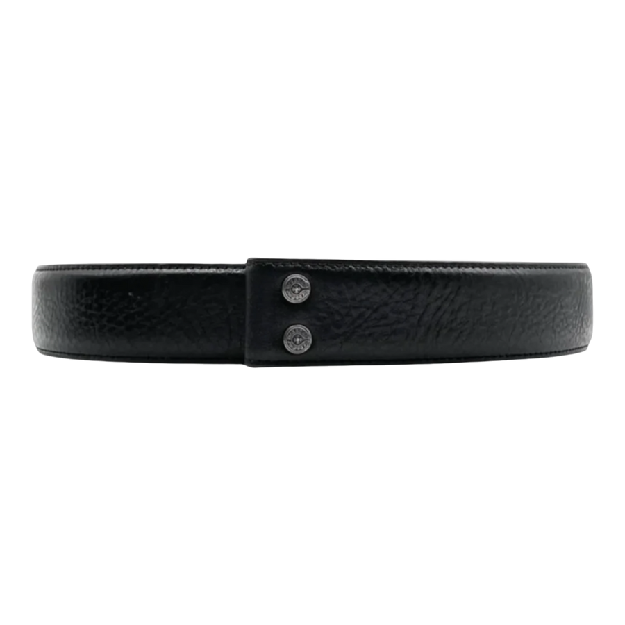 Chrome Hearts Black Leather Belt Strap - Size 40