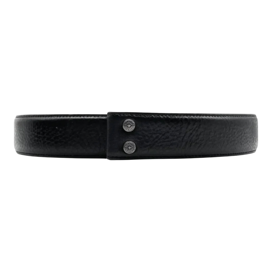 Chrome Hearts Black Leather Belt Strap - Size 36
