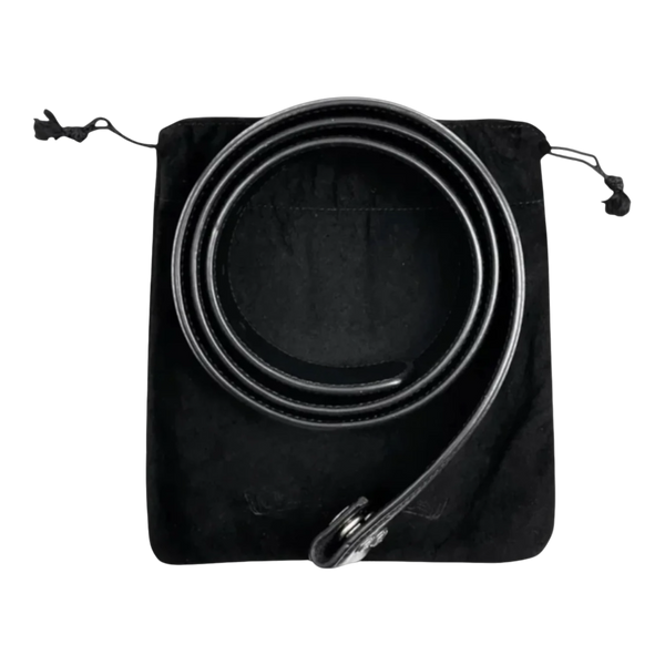 Chrome Hearts Black Leather Belt Strap - Size 40