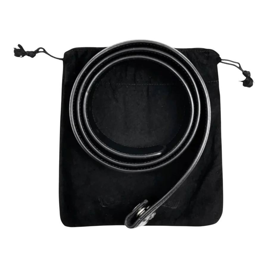 Chrome Hearts Black Leather Belt Strap - Size 36