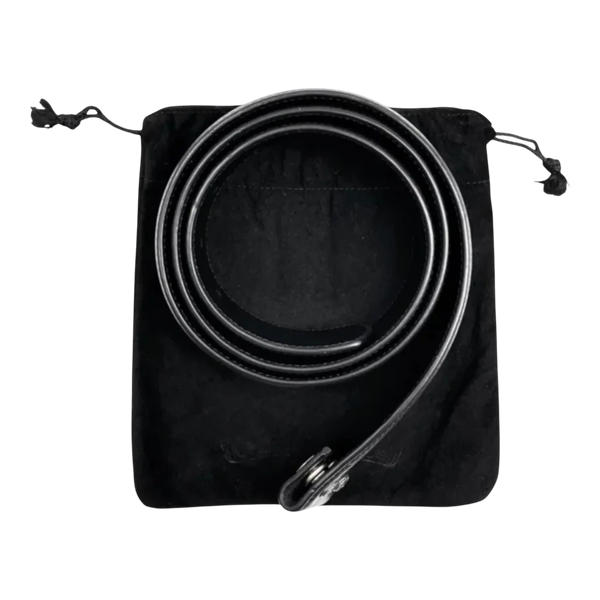 Chrome Hearts Black Leather Belt Strap - Size 36