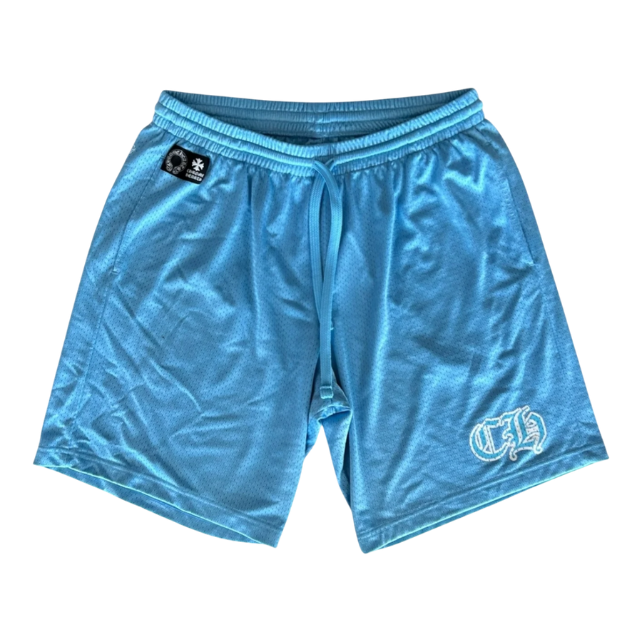 Chrome Hearts Sports Mesh Varsity Shorts Blue