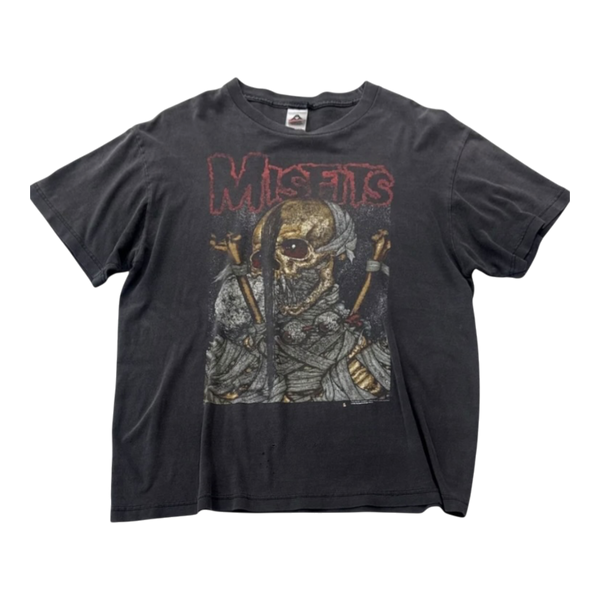 Vintage 1997 Misfits Pushead Here Comes the Dead T-Shirt Faded Black