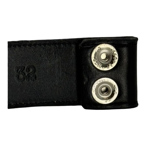 Chrome Hearts Black Leather Belt Strap - Size 32