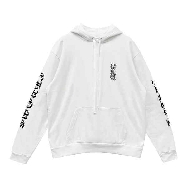 Chrome Hearts Vertical Logo Hoodie White