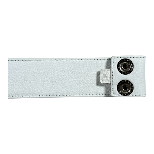Chrome Hearts White Leather Belt Strap - Size 36