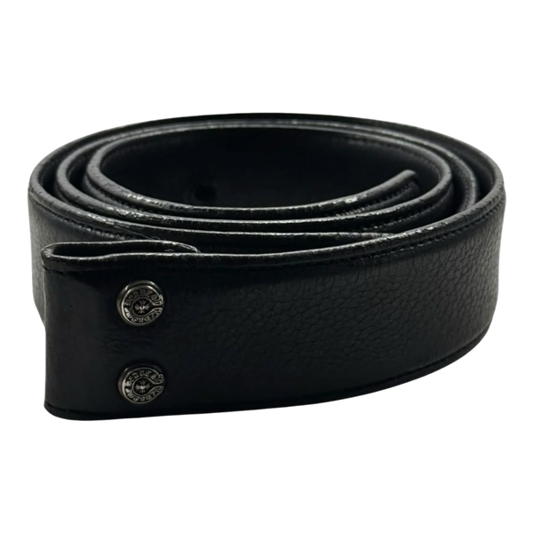 Chrome Hearts Black Leather Belt Strap - Size 34