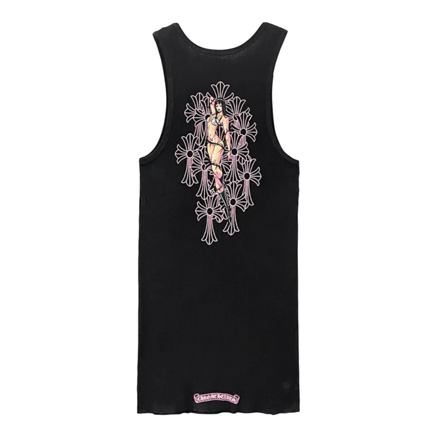 Chrome Hearts x Deadly Doll Tank Top Black/Pink