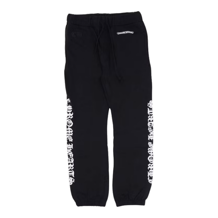 Chrome Hearts Scroll Logo Script Sweatpants Black
