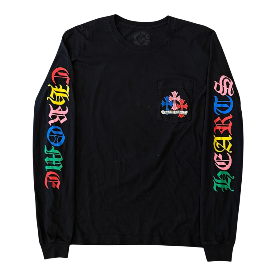 Chrome Hearts Multi Color Cross Cemetery L/S T-shirt Black