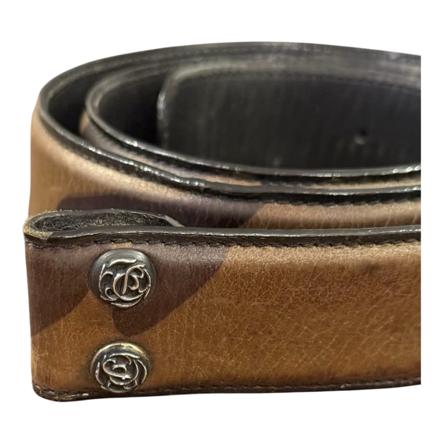 Chrome Hearts Camo Leather Belt Strap - Size 36