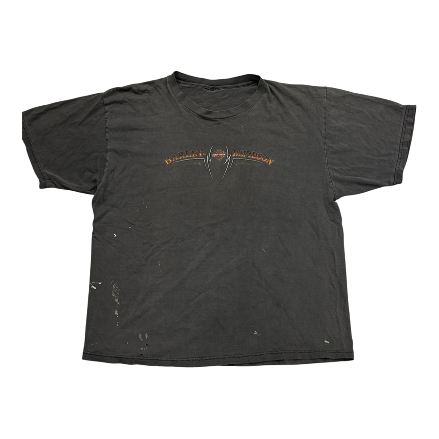 Vintage 1990s Harley Davidson Miami T-Shirt Faded Black