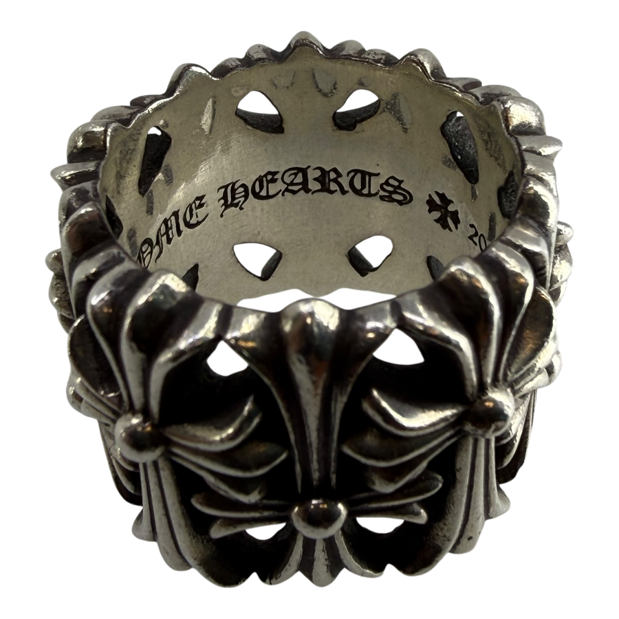 Chrome Hearts Silver Cemetery Cross Ring - US Size 12