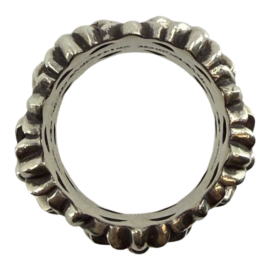 Chrome Hearts Silver Cemetery Cross Ring - US Size 12