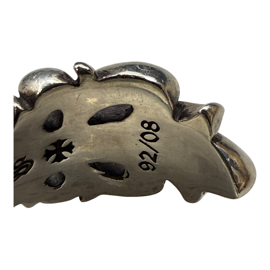 Chrome Hearts Silver Double Floral Ring - US Size 12