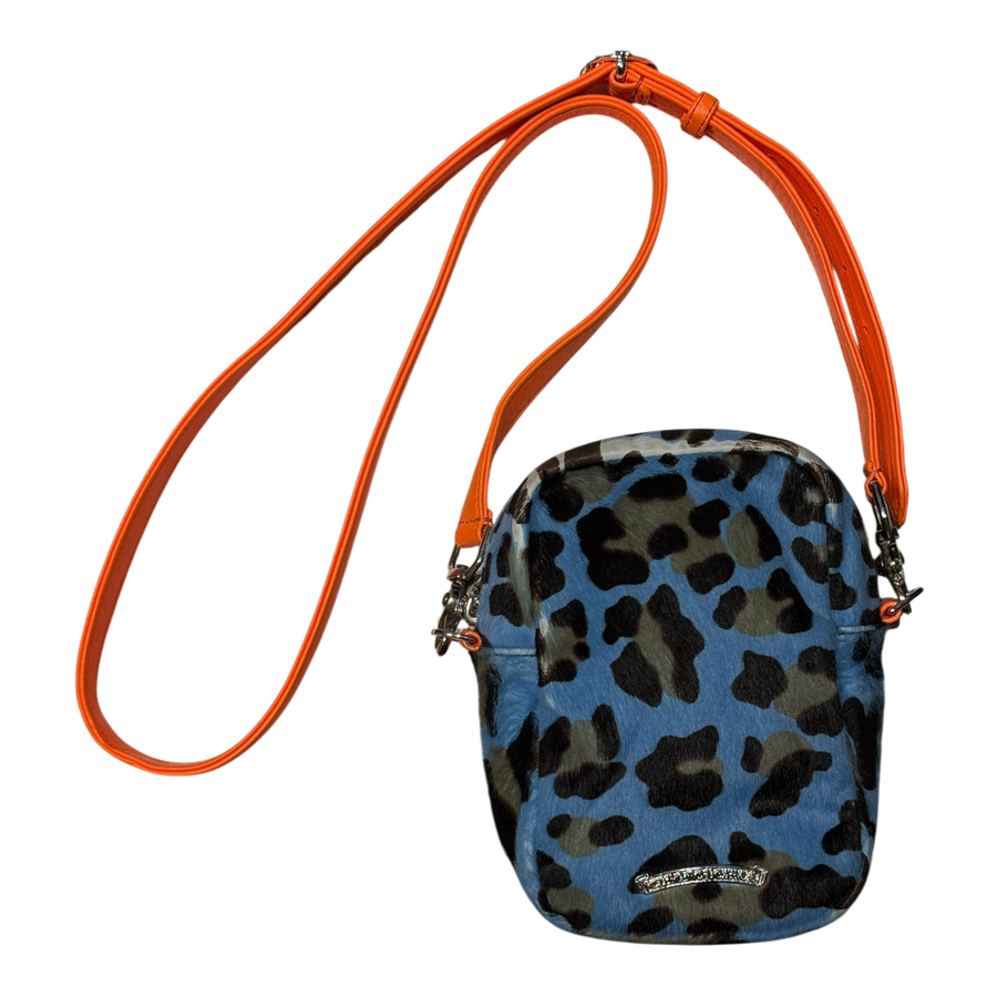 Chrome Hearts St. Barths Exclusive Blue Cheetah Taka Bag