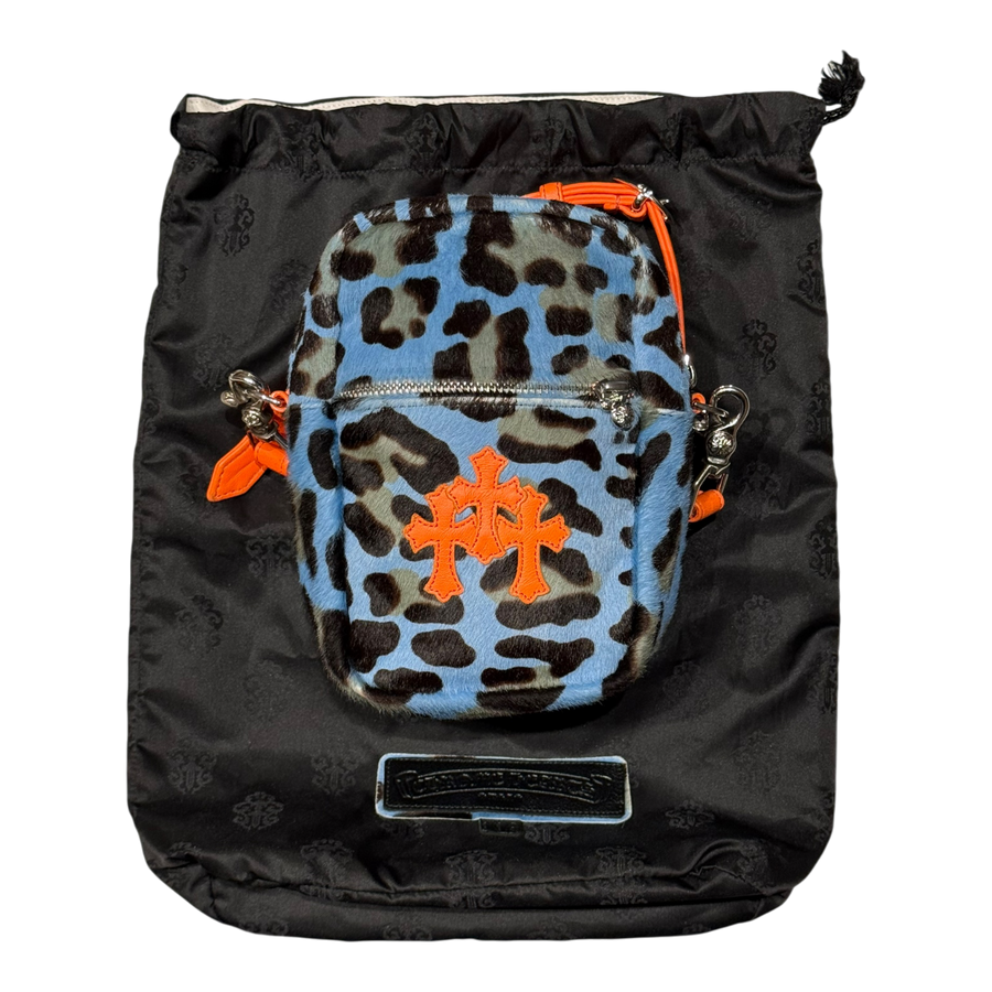 Chrome Hearts St. Barths Exclusive Blue Cheetah Taka Bag