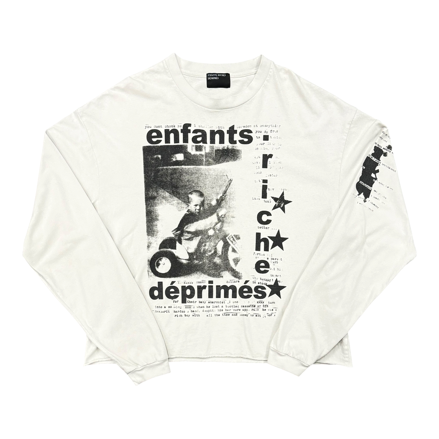 Enfants Riches Déprimés My Underground/Tricycle Long-Sleeve T-Shirt Faded White