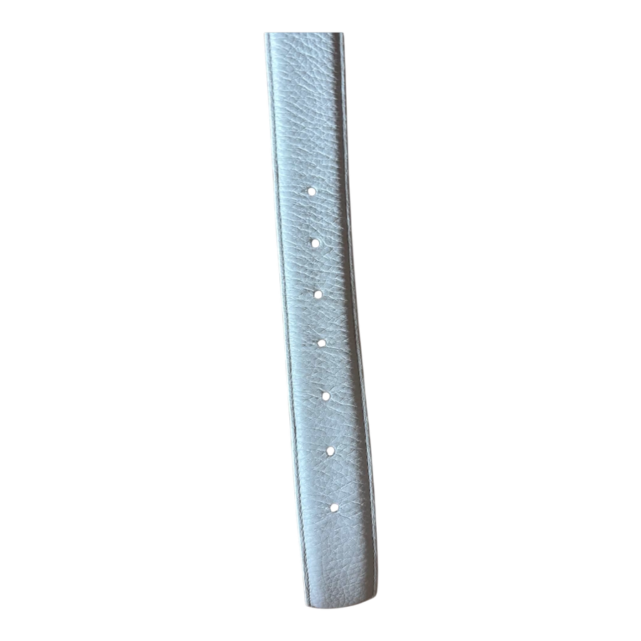 Chrome Hearts White Leather Belt Strap - Size 36