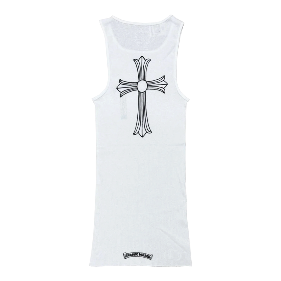 Chrome Hearts T Bar Cross Rib Tank White