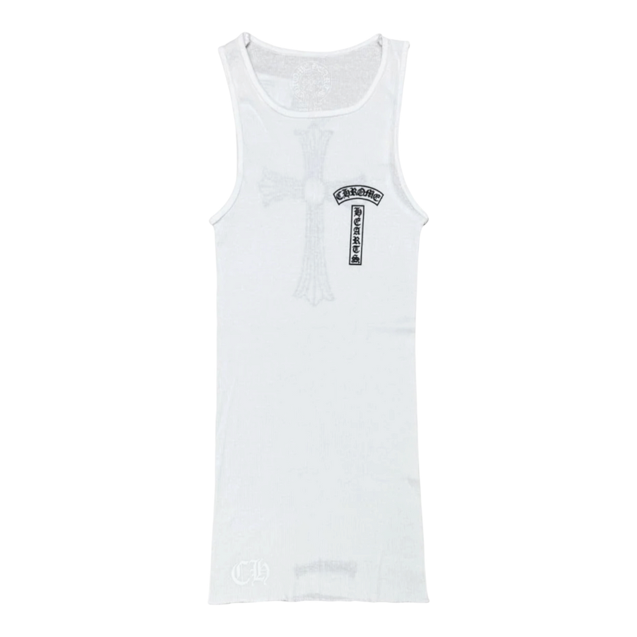 Chrome Hearts T Bar Cross Rib Tank White