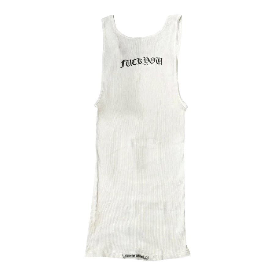 Chrome Hearts Vintage Celtic Cross Fuck You Tank Top White