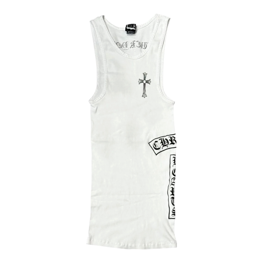 Chrome Hearts Vintage Side T-Bar Cross Tank Top White