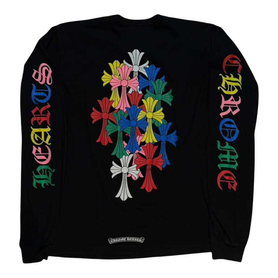 Chrome Hearts Multi Color Cross Cemetery L/S T-shirt Black