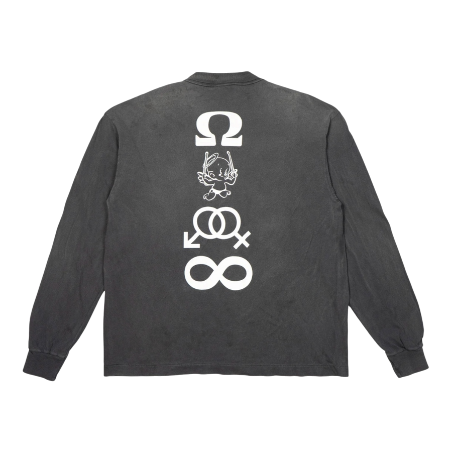 Saint Michael Candle Long-Sleeve Tee Black