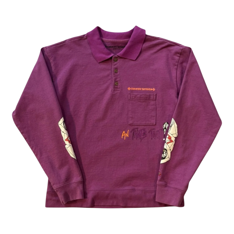 Chrome Hearts Matty Boy I Want More Not Less Purple Rugby Polo