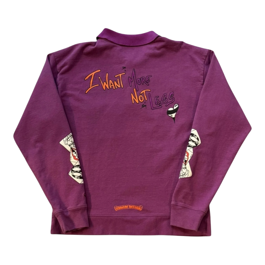 Chrome Hearts Matty Boy I Want More Not Less Purple Rugby Polo