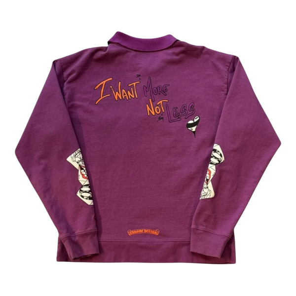 Chrome Hearts Matty Boy I Want More Not Less Purple Rugby Polo