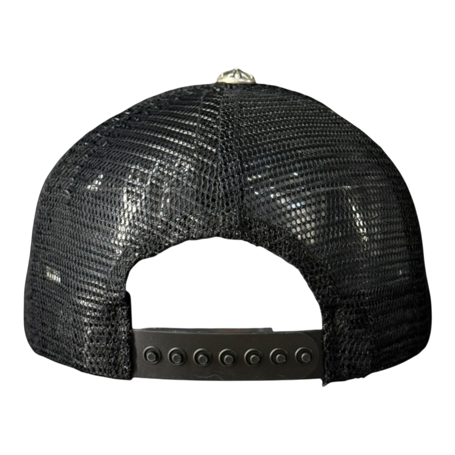 Chrome Hearts FUCK Hollywood Trucker Hat Black/Black
