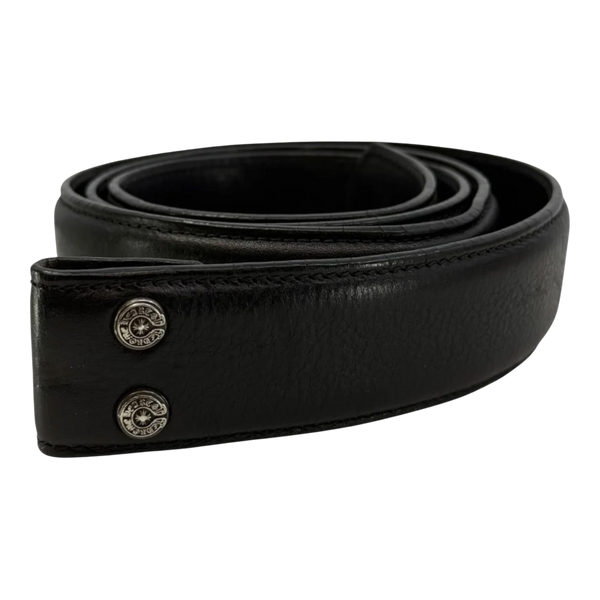 Chrome Hearts Black Leather Belt Strap - Size 38