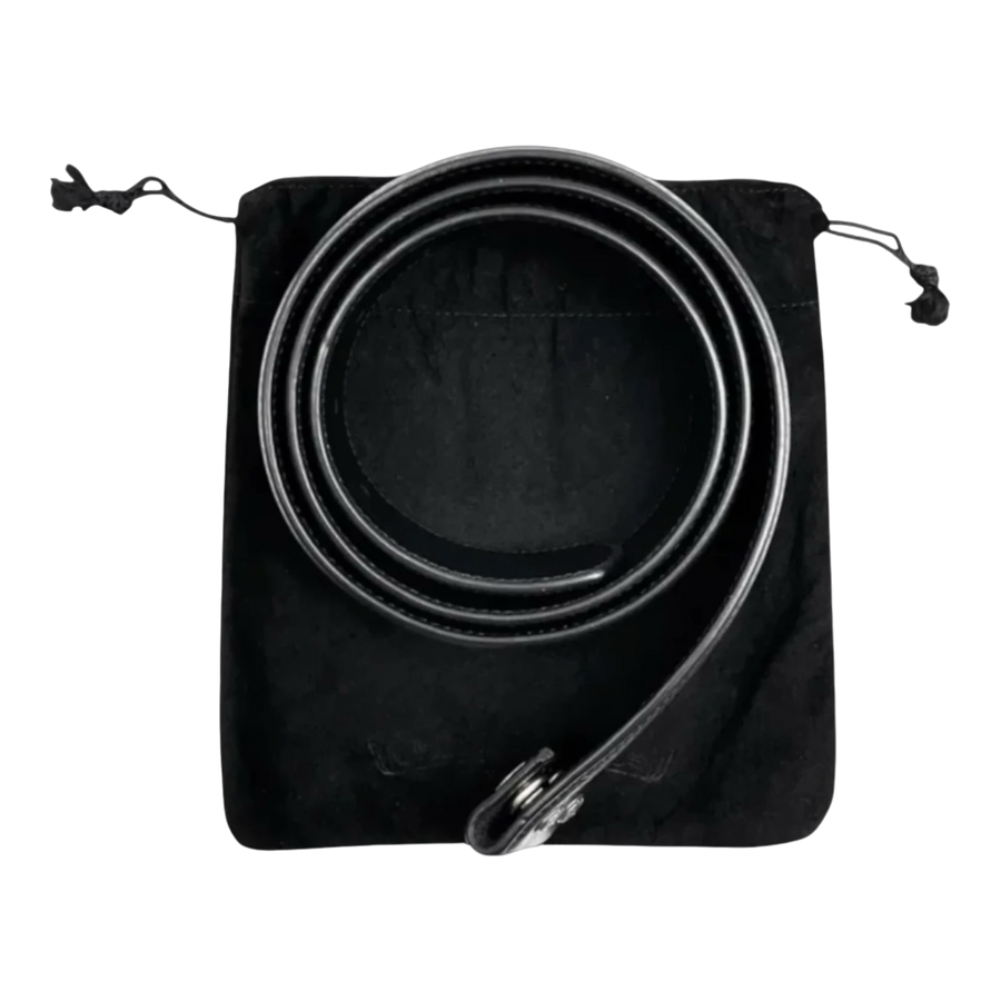 Chrome Hearts Black Leather Belt Strap - Size 40