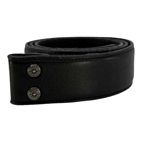 Chrome Hearts Black Leather Belt Strap - Size 32